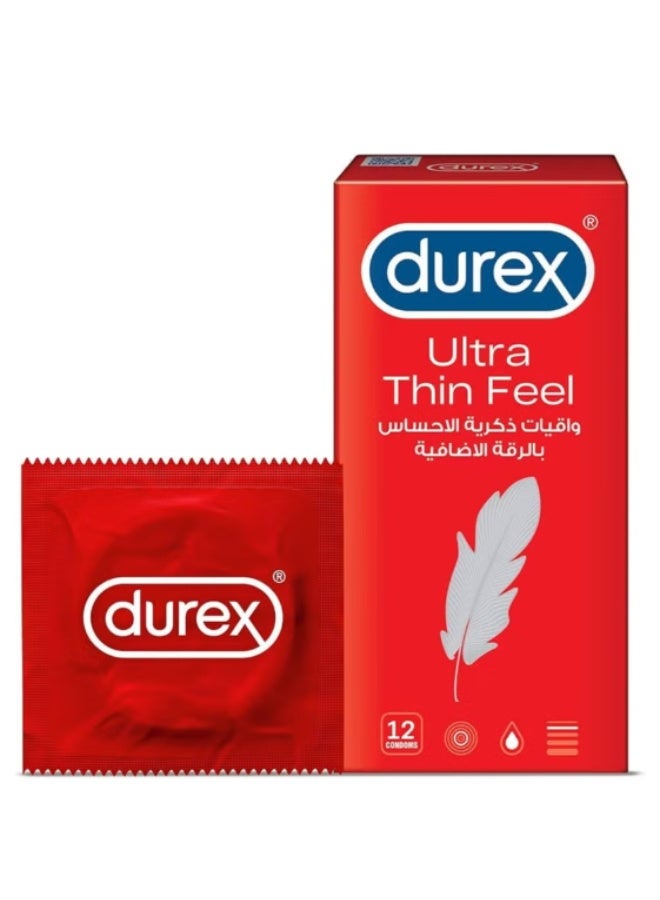 Ultra Thin Feel Condoms For Men 12 Pieces - Image 1